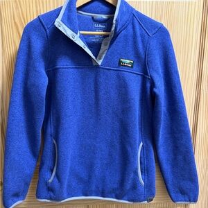 L.L. Bean Deep Blue Fleece Pullover